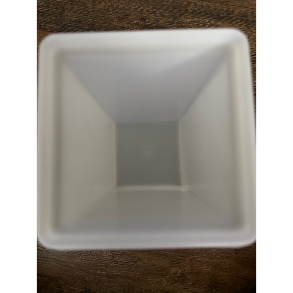 Vintage Tupperware Square Storage Container Box Modular Mates White Lid